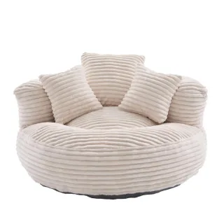 Lvhom Sitzsack, Beige, Textil, 108x52x108 cm, Wohnzimmer, Hocker, Sitzsäcke, XXL Sitzsäcke