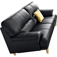 TRENDMANUFAKTUR 3-Sitzer Cecilia, Sofa in italienischem Design, mit tollem Sitzkomfort, extrabequeme Armlehnen, Holzfüße