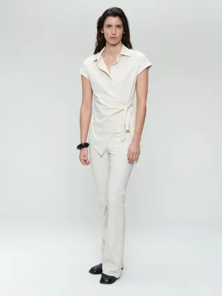 Jane Lushka - Eliya strech technical jersey pants light sand - Gr. - XS