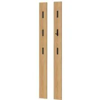 Lomadox Garderoben-Set ABERDEEN-01, (Spar-Set, 2-St), 2er Set in Eiche mit ausklappbaren Haken