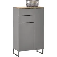 BASIC by Balculina Midischrank Denver Midischrank, Badezimmerschrank BxHxT 60x106x32 (1-St) Breite 60 cm, Tür L/R montierbar, Softclose