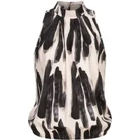 CLOUD 5IVE Klassische Bluse CLOUD 5IVE Damen Cloud5ive Damen Choker Top mit Abstrakt Print