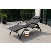 Gardissimo Gartenliege Sonnenliege Deckchair Karin Liegestuhl Alu, Spar-Set, 1 St., komplett-Set, mehrfach verstellbar / wetterfest / pflegeleicht