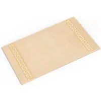 Belle Arti Badematte Badematte Badvorleger Duschmatte Badezimmerteppich Mäander rutschfest, rutschhemmend beschichtet, mit Noppen an der Unterseite, eingestickt, antirutsch, fußbodenheizunggeeignet, schnelltrocknend, weich, antiallergisch, Baumwolle,