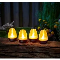 Northpoint LED Dekolicht LED Akku Lounge Lights Kabellos für Innen und Außen RGBW Flackereffekt