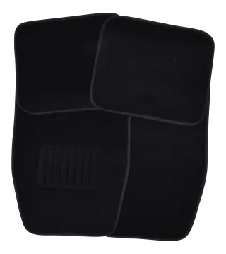 Premium Textil Fußmatten Autoteppich VORN + HINTEN SET Anthrazit Schwarz 4 Stück