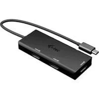 USB-C Triple 4K HDMI Video Adapter, Dockingstation schwarz, Power Delivery 100W, HDMI