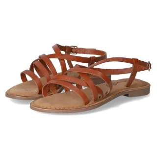 LAZAMANI Sandalen - Gr. 37 - Braun - Glattleder
