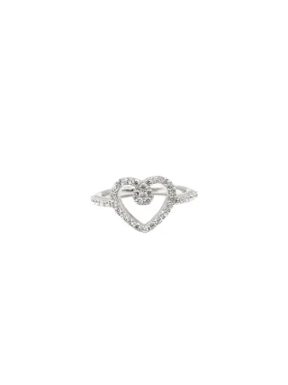 LEIS Ring 925 Sterling Silber rhodiniert Glänzend Zirkonia weiß