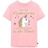 Spreadshirt T-Shirt Bye Bye Kindergarten Glitzer In Der Schule Kinder Premium T-Shirt (1-tlg)