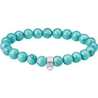 THOMAS SABO Charm-Armband Charm Club: Bead-Armband imitierter Türkis, mit Türkis-Imitat