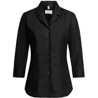 GREIFF Kurzarmbluse Greiff Corporate BASIC Damen Bluse 3/4 Kent Regular-Fit Schwarz