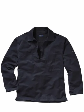 St. James Herren Bretonisches Schlupfhemd Blau 100 % Baumwolle