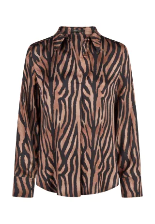 Marc Aurel - Bluse mit Tigerprint black varied - Gr. - 42