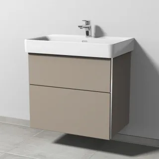 Sanipa 3way Waschtischunterbau zu Laufen Pro S Waschtisch mit 2 Auszügen, Sandgrau-Matt BS76867