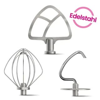 KitchenAid 3 tlg Set Rührelemente aus Edelstahl für 4,3, 4,7 & 4,8...