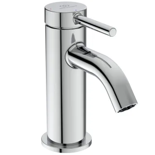 Ideal Standard Waschtisch-Armatur Ceraline Nuovo Ausladung 90mm mit Push-Open Ventil Chrom, BD958AA BD958AA