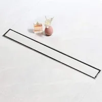 SaniteModar Duschrinne mit 360° Siphon und Filter, 2-in-1 Verkleidung, 1-St., Siphon-Bodenablauf, Länge: 50 cm