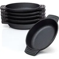 BBQ Nerd Servierpfanne Servierpfännchen 6er Set oval 22,5x13cm