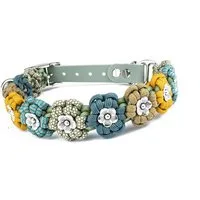 Tierluxe Hunde-Halsband Blumen, Paracord, Handgemacht