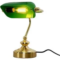 GLOBO LIGHTING LED Tischleuchte, Leuchtmittel nicht inklusive, RETRO Tisch Lese Leuchte Banker Lampe Arbeits Zimmer Strahler Nacht