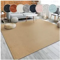 Paco Home Teppich Porto 890, rechteckig, Höhe: 13 mm, Kurzflor, Uni-Farben, ideal im Wohnzimmer & Schlafzimmer