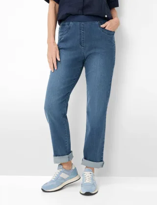 Raphaela by Brax Damen Five-Pocket-Hose Style CARINA FUN STONED SLIGHTLY USED, denim blau, Gr. 36K