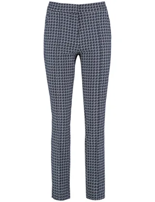 GERRY WEBER Edition - 7/8 Hose KIR꞉STY in Jacquard-Qualität blau - Gr. - 40
