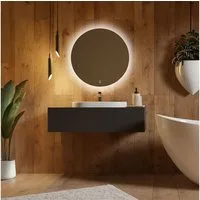 HOME DELUXE LED-Lichtspiegel Rund SILA - Ø60~100cm, Dimmbar & Antibeschlagsystem, LED Wandspiegel ohne Rahmen