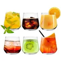 KONZEPT Gläser-Set 310 ml kleine Saftgläser, universal und spülmaschinenfest, 6-tlg., ideal als Trinkgläser, Wassergläser, Whiskygläser