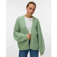Vero Moda Strickjacke VMMAYBE LS OPEN CARDIGAN GA REP Kunstfaser, oversize