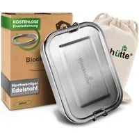 Blockhütte Lunchbox Premium Edelstahl Brotdose 800ml, Auslaufsicher, Auslaufsicher, Leicht, Gefrierschrank sicher