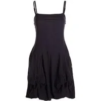Vishes Sommerkleid Damen Ballon-Kleid Tunika-Kleid Sommerkleid verstellbare Träger Hippie, Elfen Style