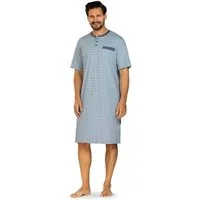 Comte Nachthemd Lunar Lounge (Packung, 1-tlg., 1-teilig) Herren Schlafanzug Schlafshirt Kurzarm geknöpft große Größen