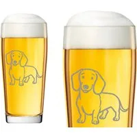 Valhalla Bierglas Valhalla Bierglas Gravur Dackel 500ml spülmaschinenfest, 1-tlg., Glas, Atemberaubende Darstellung