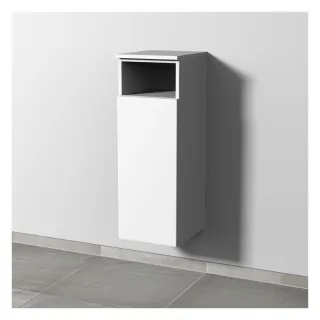 Sanipa 3way Mittelschrank mit 1 Tür und 1 offenem Fach, Weiß-Soft, SM13043 SM13043