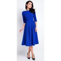 Awama Abendkleid mit ausgestelltem Rock und 3/4-Ärmeln