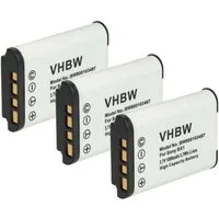 vhbw Akku passend für Sony ZV-1 II, ZV-1A, ZV-1F, ZV-1 Kamera / Foto / Kamera-Akku Akku Li-Ion 1000 mAh (3,6 V, 3 St), Leistungsfähige Austausch-Akkus für Digitalkamera, Spiegelreflexkamera