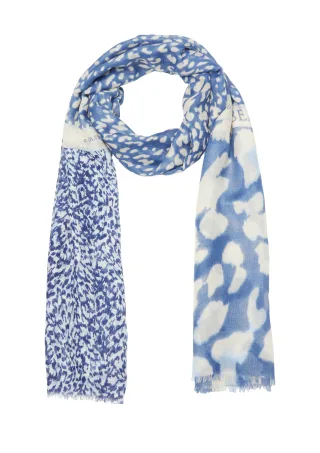 s.Oliver - Schal blau/creme - Gr. - ONESIZE