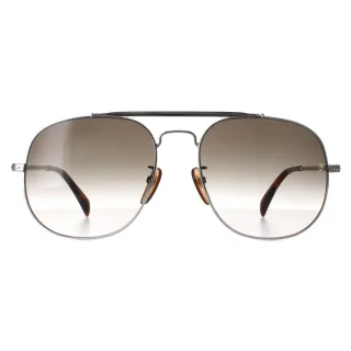 David Beckham Aviator Herren Palladium Silber Grün Verlauf DB7004/S