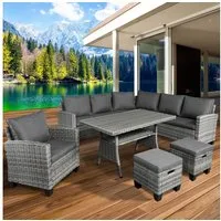 BRAST Gartenlounge-Set Hacienda, bis zu 10 Personen, viele Farben inkl. Kissen & Abdeckung, (1-tlg), TÜV geprüft Outdoor Loungemöbel