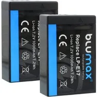 Blumax 2x LP-E17 EOS RP M3 M6 750D 760D 1000 mAh Kamera-Akku