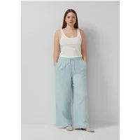 QS Chinos Hose Musslin Hose mit Gummizug und weitem Bein