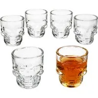 MamboCat Schnapsglas MamboCat 6x Totenkopf Schnapsgläser 5cl Shotgläser Likör Party Bar, Glas