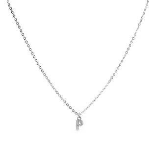 Luxenter Halskette mit glänzenden Zirkonia in Silber - Alphabet