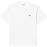 Lacoste Kurzarmshirt T-Shirt mit aufgesticktem Krokodil-Logo auf der Vorderseite