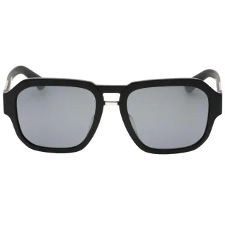 Dolce & Gabbana Sonnenbrille mit silbergrauen Gläsern und mattschwarzen Gläsern