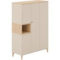 PAIDI Kleiderschrank MILA & BEN Steiff by PAIDI in Beige, 4 Türen mit Push-to-open inkl. Kleiderstangen und Einlegeböden, Massivholz-Füße, Soft-Close