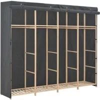 vidaXL Stoffschrank Kleiderschrank Grau 200 x 40 x 170 cm Stoff (1-St)