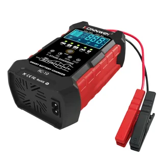 KONNWEI 12V 10A & 24V 5A Smart Automatic Battery Charger& Pulse Repair Tool 100-240V/50-60Hz